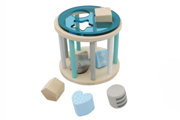 Eleganter Rolling Shape Sorter Blue