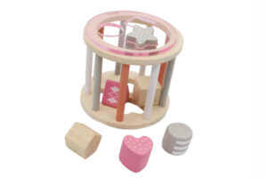 Rolling Shape Sorter Pink With Blocks