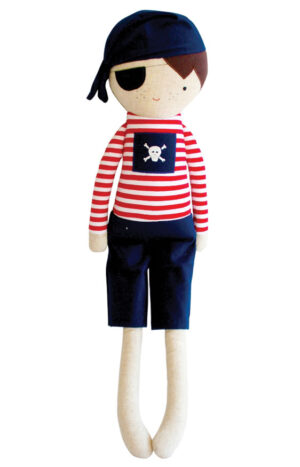 Linen Navy Soft Toy Pirate